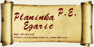 Planinka Egarić vizit kartica